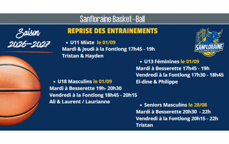 Reprise des entrainements